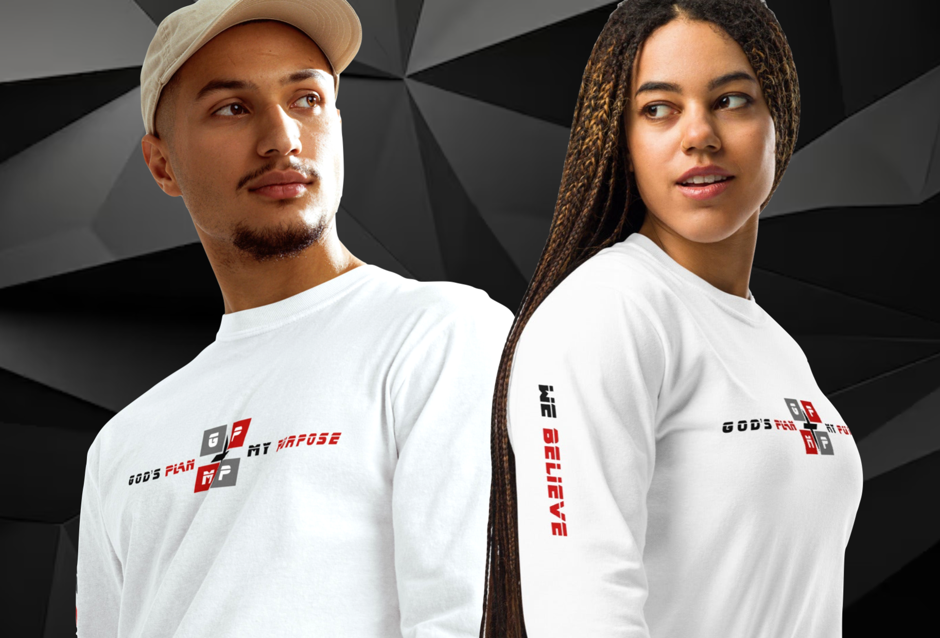 Faith-Filled-Buckeye Premium Shirt with bold "We Believe" and "God's Plan: My Purpose" logo, representing faith and fandom.