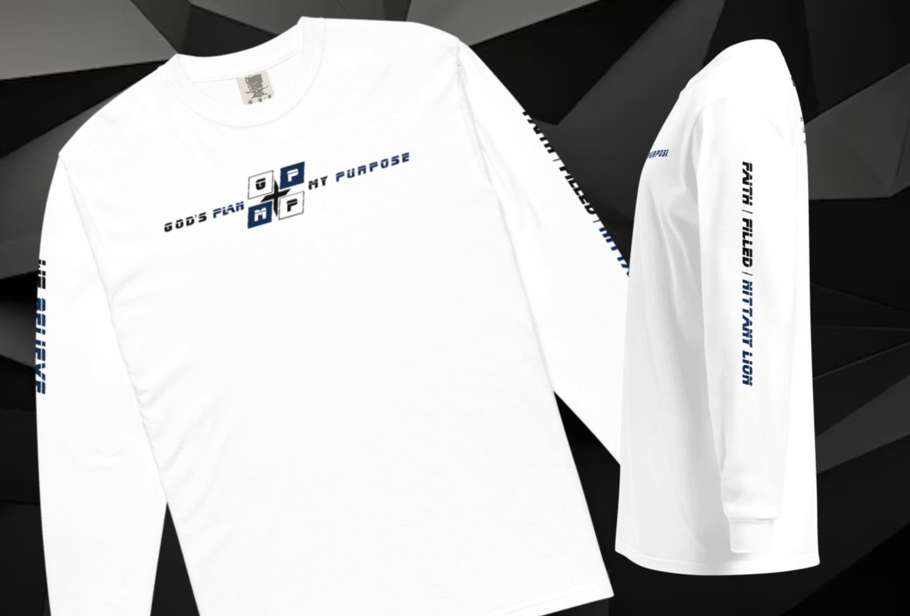 Faith-Filled-Nittany Lion Premium Shirt with God's Plan logo and "Faith-Filled-Nittany Lion" design.