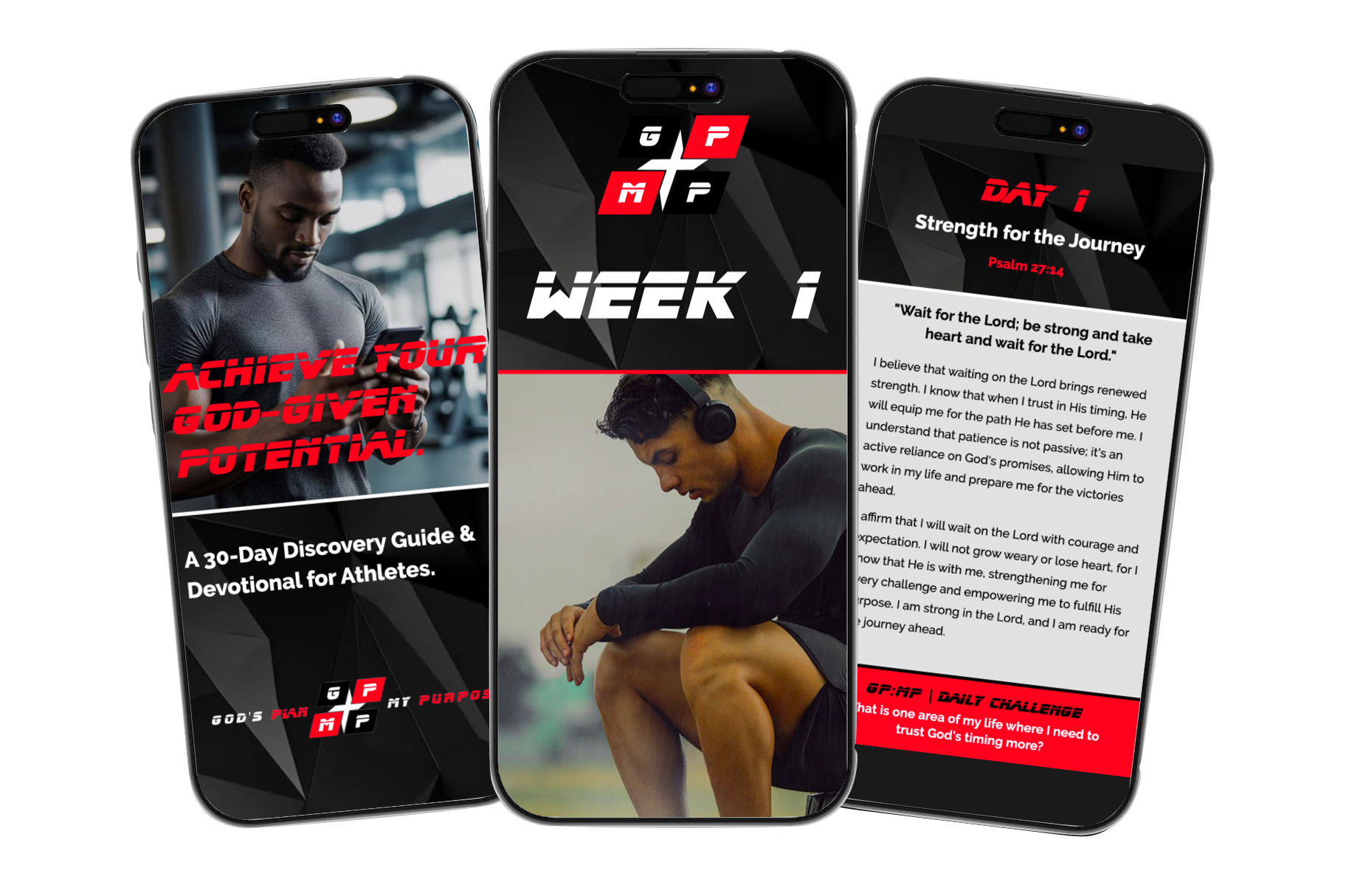 30-Day Discovery Guide for Athletes digital app view on mobile devices.