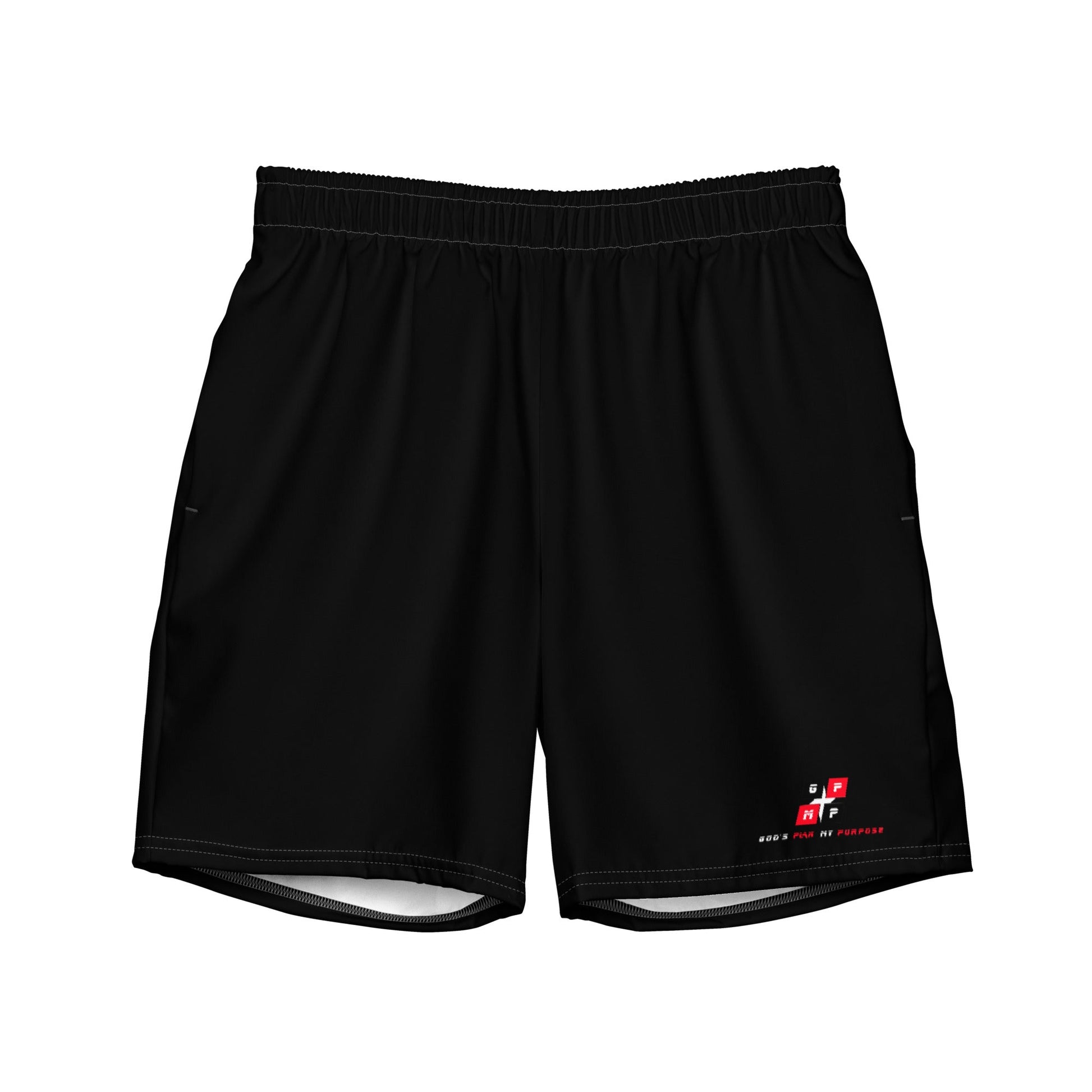 GPMP Black Microfiber Swim Trunks with Quick-Drying Fabric and Pockets