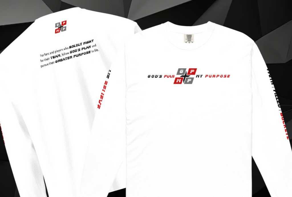 Faith-Filled-Buckeye Premium Shirt with GP:MP logo, "FAITH-FILLED-BUCKEYE," and "WE BELIEVE" design, showcasing Ohio State pride and faith.
