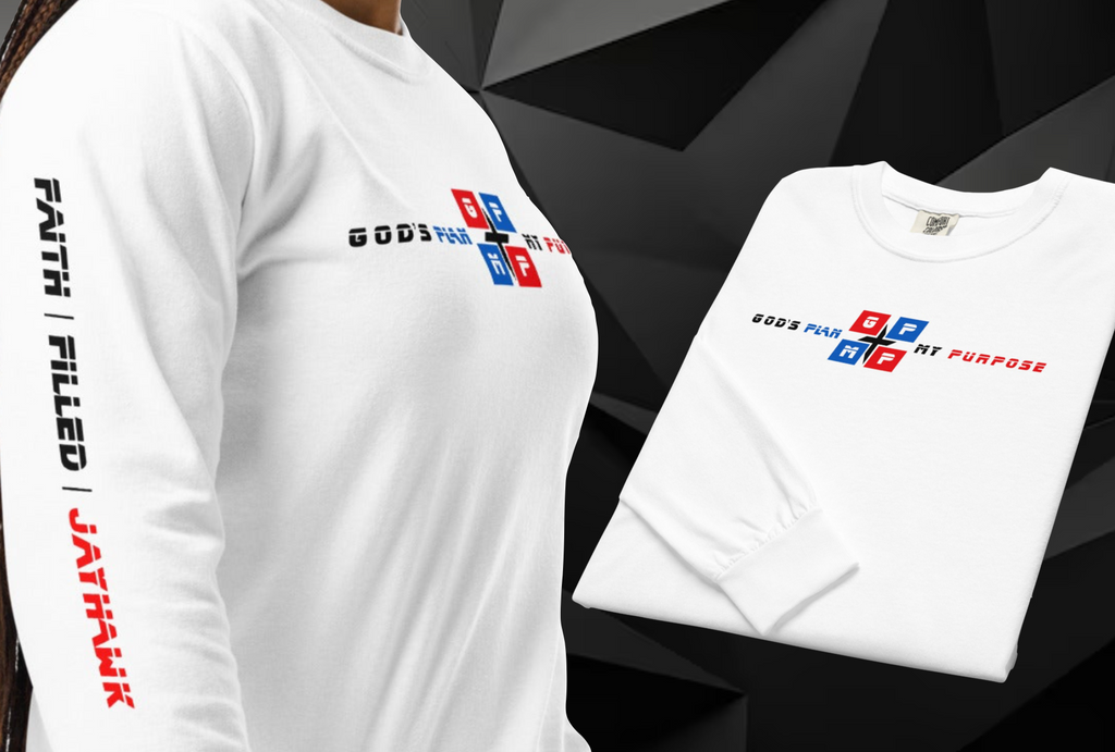 Faith-Filled Kansas Jayhawks premium shirt with GP:MP logo and "FAITH-FILLED-JAYHAWK" text in sleek design.