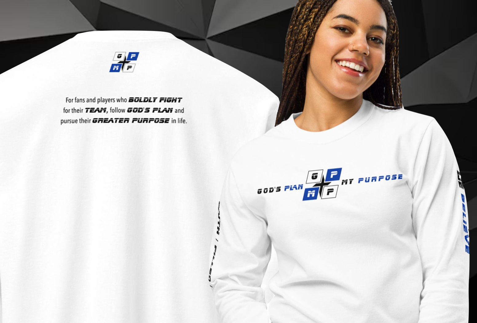 Faith-Filled-Wildcat Premium Shirt with GP:MP logo and motivational text, designed for comfort and lasting quality.