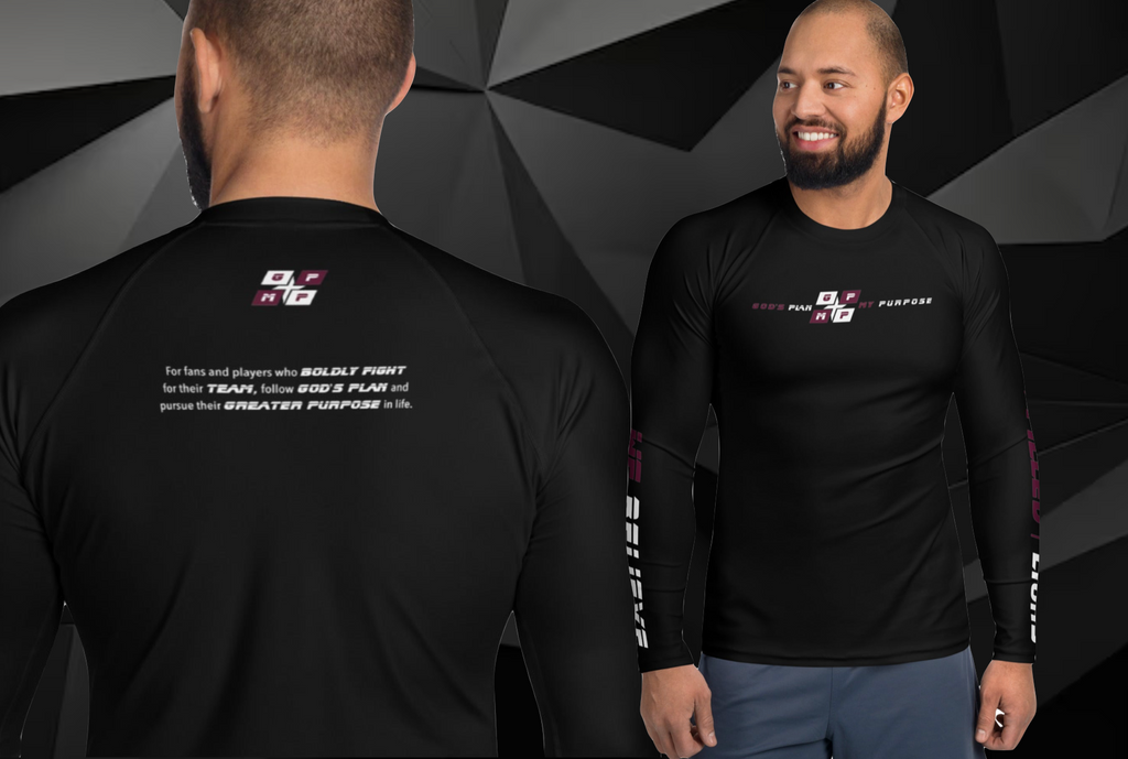 Faith-Filled-Lions Premium Athletic Shirt with GP:MP logo and "WE BELIEVE" slogan, showcasing faith and team spirit.