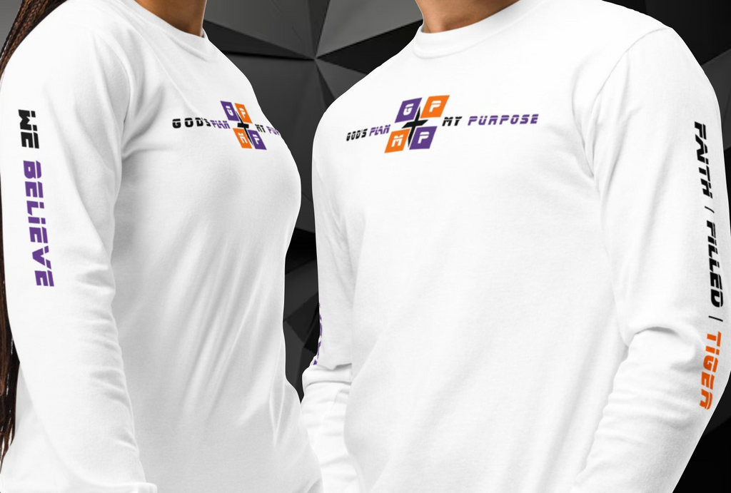 Faith-Filled-Tiger Premium Shirt featuring Clemson colors and inspirational text.