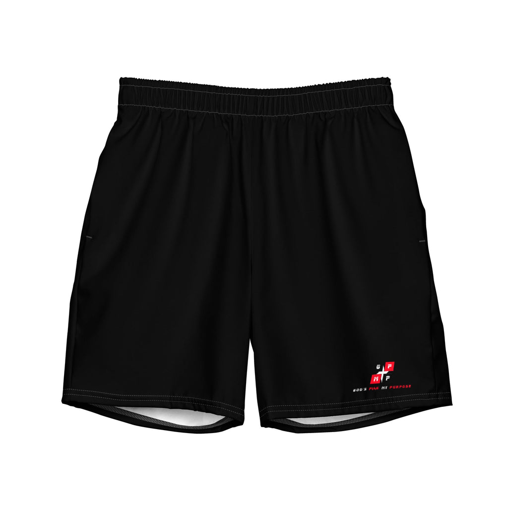 GPMP Black Microfiber Swim Trunks with Quick-Drying Fabric and Pockets